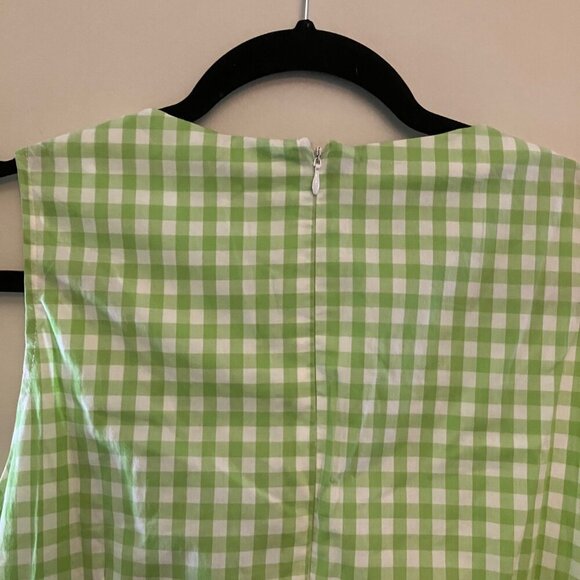 Green Gingham Dress with Ruffle - Picture 7 of 8